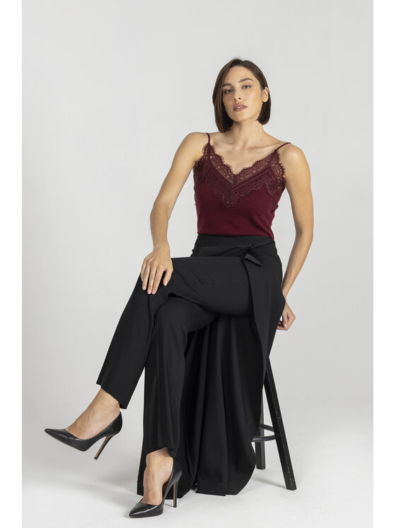 Deni Cler Milano Deni Cler Milano Spodnie materiałowe W-DC-5256-E5-C8-90-1 Czarny Regular Fit