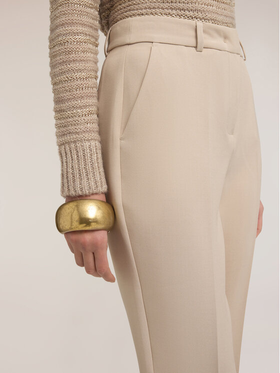 Motivi Motivi Pantaloni di tessuto P0AAQ005153N002 Crema Regular Fit