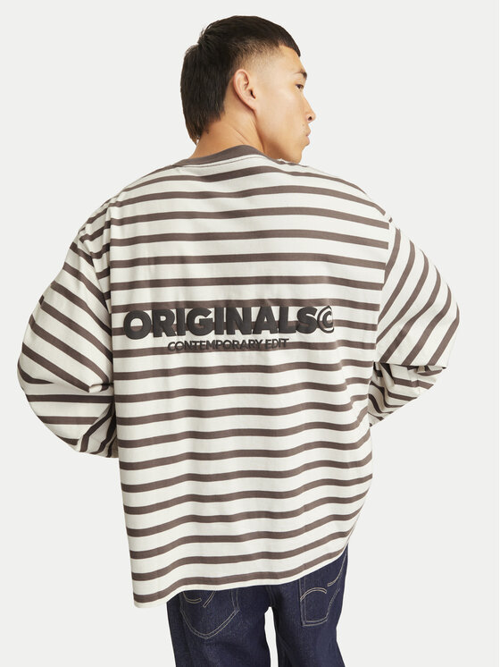 Jack&Jones Jack&Jones Pikkade varrukatega T-särk Islington 12273202 Beež Loose Fit