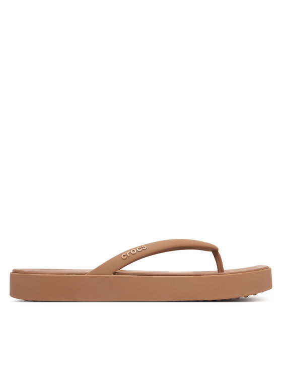 Crocs Crocs Japonki Miami Square Flatform Flip 214161 Brązowy