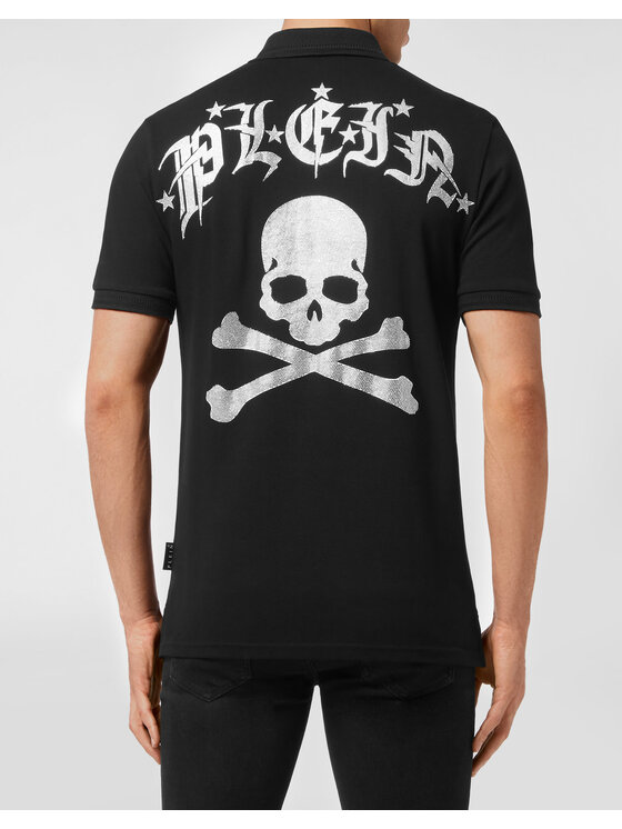 PHILIPP PLEIN PHILIPP PLEIN Polo 12853 Czarny Slim Fit
