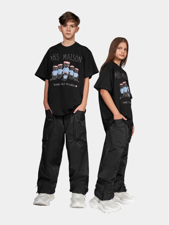 MADE BY SOCIETY MADE BY SOCIETY Spodnie materiałowe Duality - P37892 Czarny Basic Fit