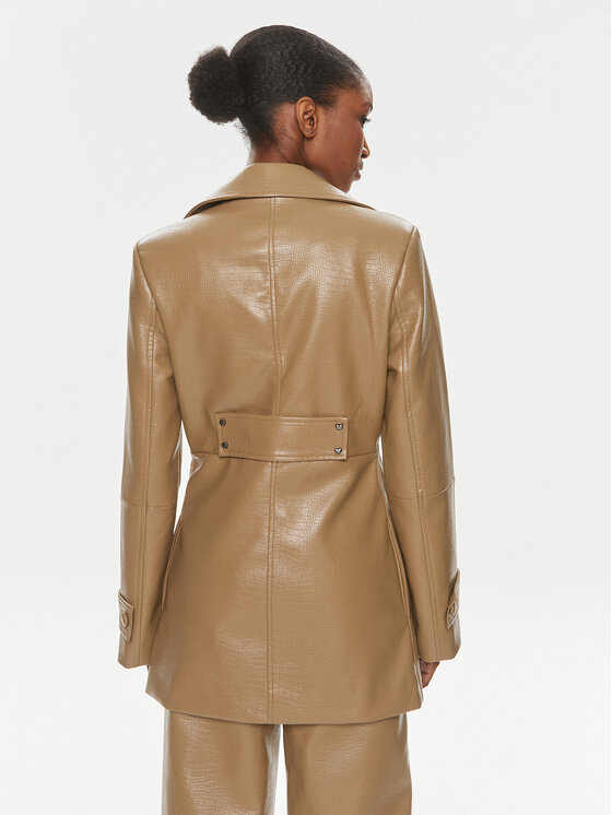 ROTATE ROTATE Giacca in similpelle 1121422512 Marrone Regular Fit