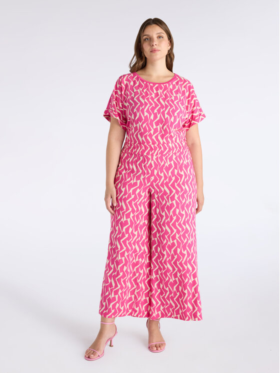 Fiorella Rubino Fiorella Rubino Spodnie materiałowe P000L002276N0S9 Różowy Regular Fit