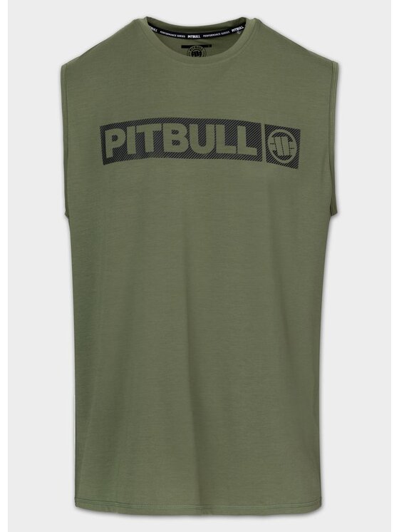 PITBULL PITBULL Koszulka techniczna Casual Sport HILLTOP Zielony Regular Fit
