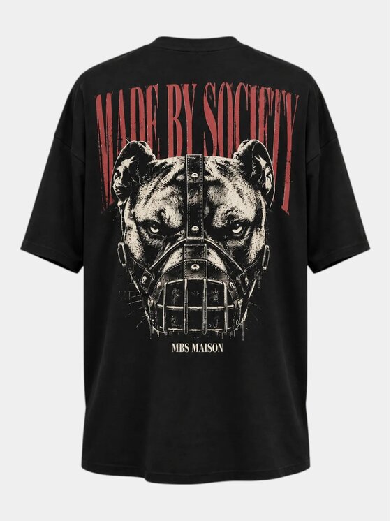MADE BY SOCIETY MADE BY SOCIETY T-Shirt Iron Bite - T18048 Czarny Basic Fit