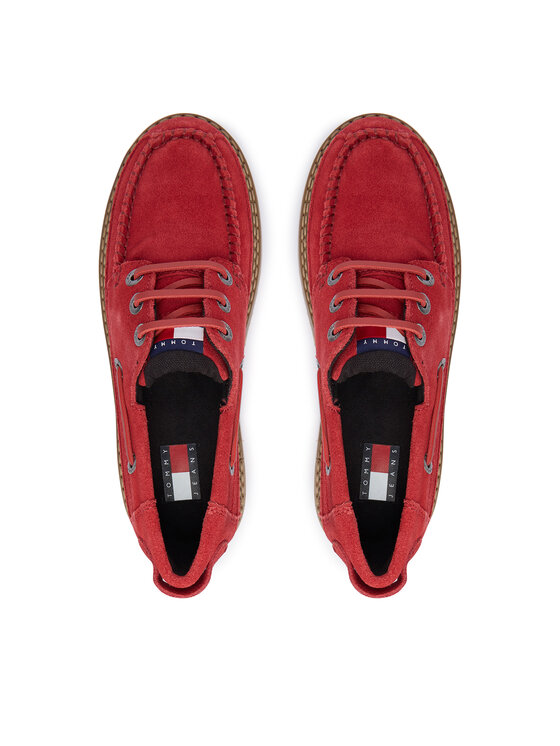 Tommy Jeans Tommy Jeans Félcipő Tjw Archive '01 Low Boat Shoe EN0EN03157 Piros