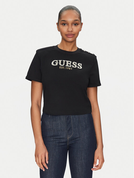 Női Póló Guess, Méret: M, Fekete, W5GI15 K8FQ4