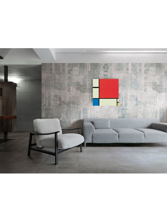 Artopweb Artopweb Dekoracja ścienna Composizione In Rosso, Blu E Giallo Kolorowy