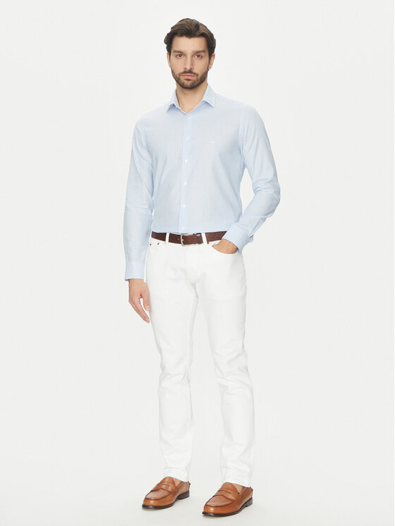 Michael Kors Michael Kors Koszula MK0DS01408 Błękitny Slim Fit