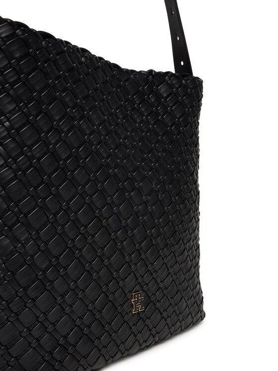 Tommy Hilfiger Tommy Hilfiger Torbica Th Braided Maxi Hobo AW0AW18161 Crna