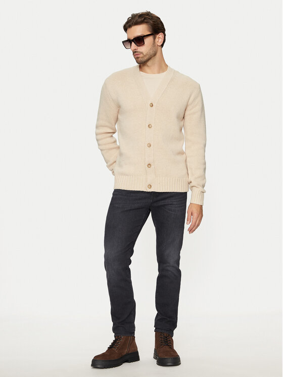 Selected Homme Selected Homme Strickjacke Cody 16095620 Beige Relaxed Fit