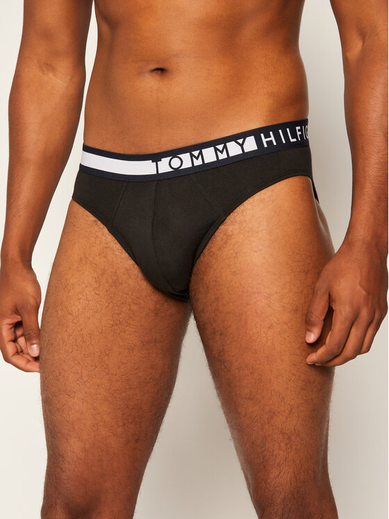Tommy Hilfiger Tommy Hilfiger Sada 3 kusů slipů UM0UM01227 Černá