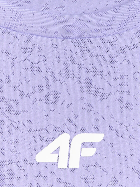 4F 4F Koszulka techniczna ACTIVE BY NATURE Fioletowy jasny Slim Fit