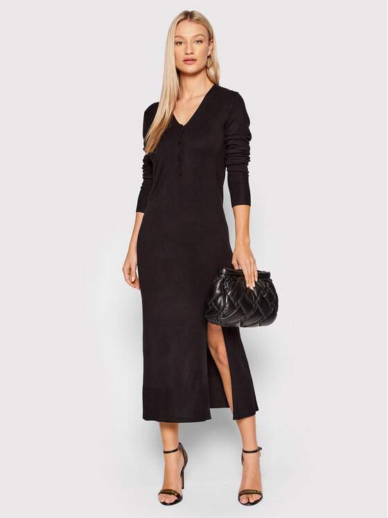 Vestito di maglia Evelyn 12202995 Nero Slim Fit