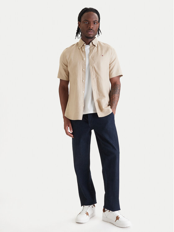 Tommy Hilfiger Tommy Hilfiger Πουκάμισο MW0MW42450 Μπεζ Regular Fit