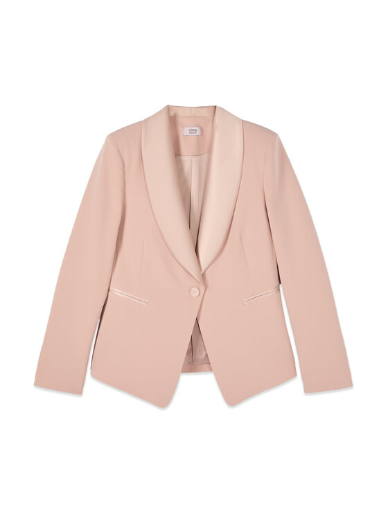 Oltre Oltre Marynarka Q809R004607N006 Różowy Slim Fit