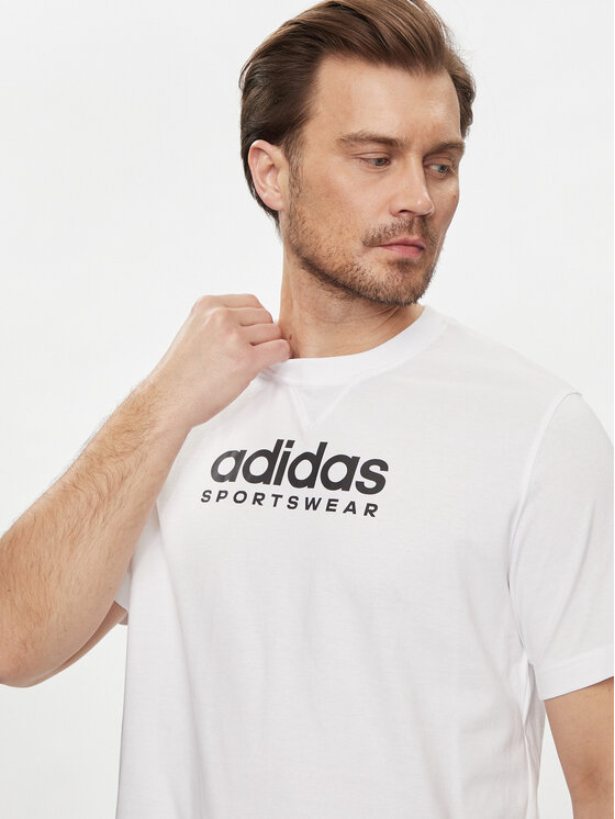 adidas adidas Tričko All SZN Graphic T-Shirt IC9821 Biela Loose Fit
