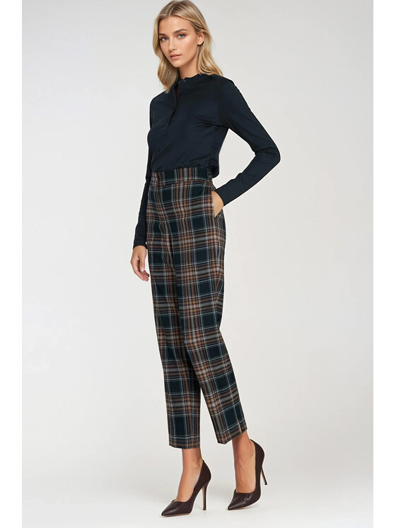 NIFE NIFE Dámské kalhoty SD123 Tmavomodrá Authentic Slim Fit