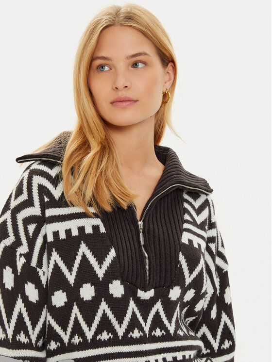 Brave Soul Brave Soul Megztinis LK-230NAVHO Juoda Regular Fit