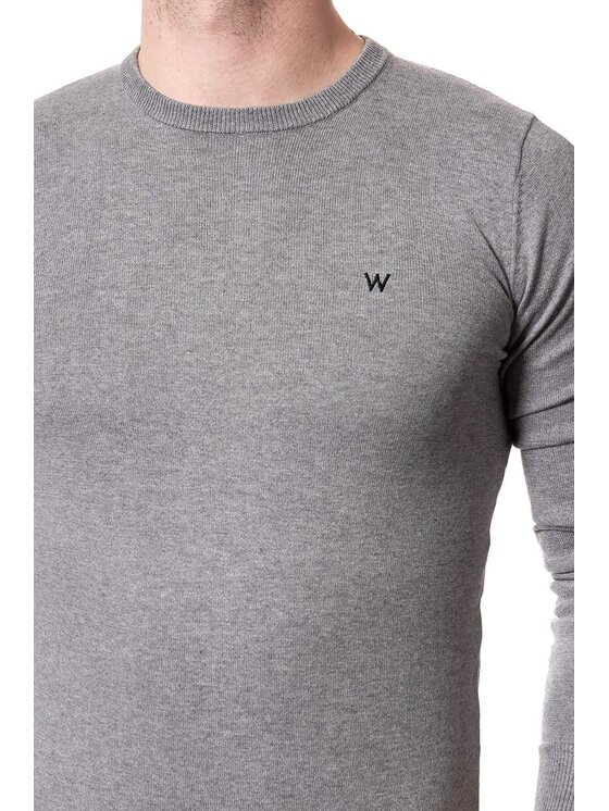 Wrangler Wrangler Maglione CREW KNIT Grigio Regular Fit