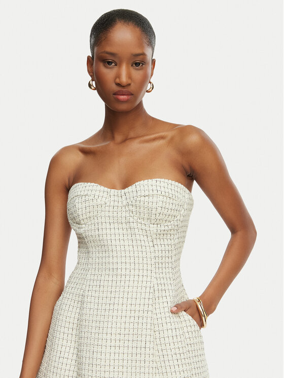 Bardot Bardot Koktel haljina Florine 60134DB Écru Slim Fit