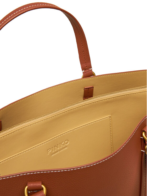 PINKO PINKO Ročna torba Carrie Shopper Big PE 25 PLTT 102832 A1LF Rjava
