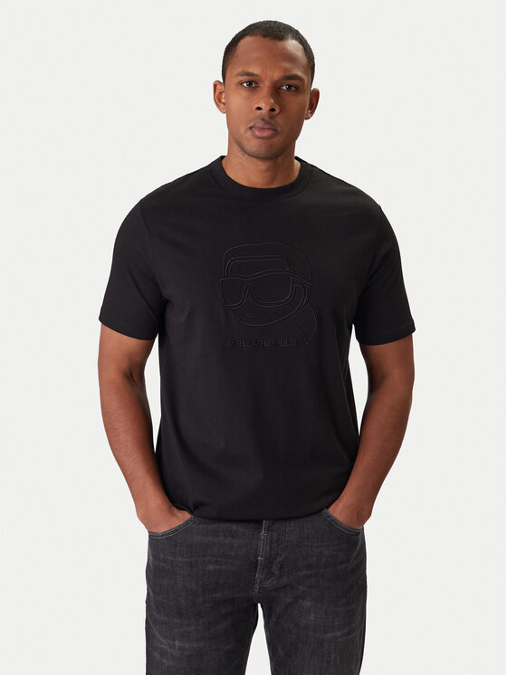 KARL LAGERFELD KARL LAGERFELD Marškinėliai 755052 561224 Juoda Regular Fit