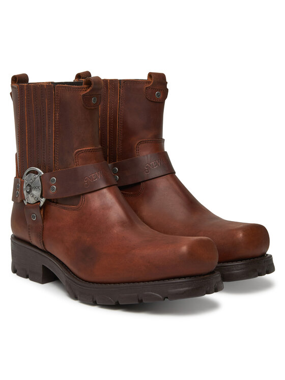 NEW ROCK NEW ROCK Gležnjarji Chelsea M-7605-S20 Rjava