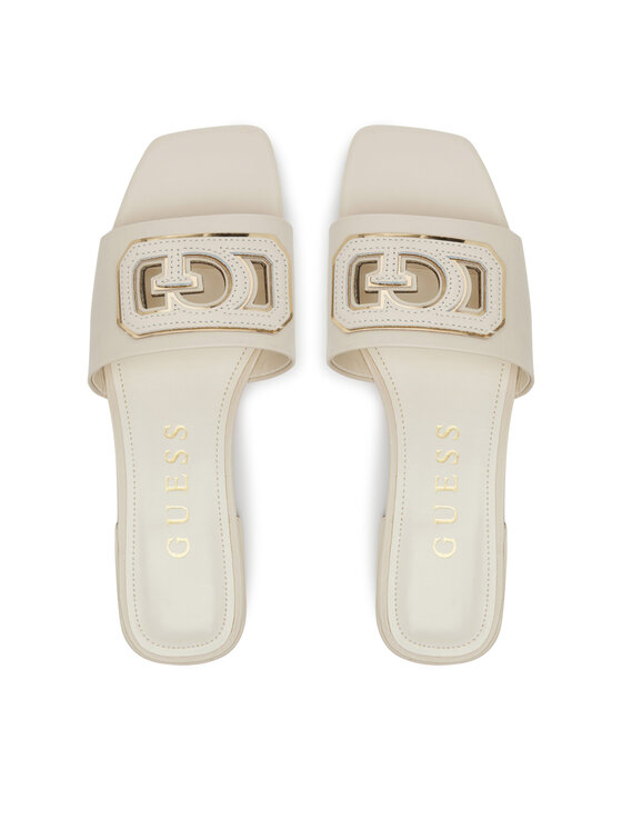 Guess Guess Şlapi FLJTAR LEA19 Écru