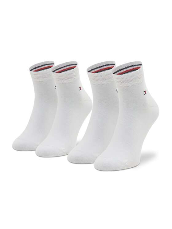 Tommy Hilfiger Tommy Hilfiger Набір 2 пар низьких шкарпеток unisex 342025001 Білий
