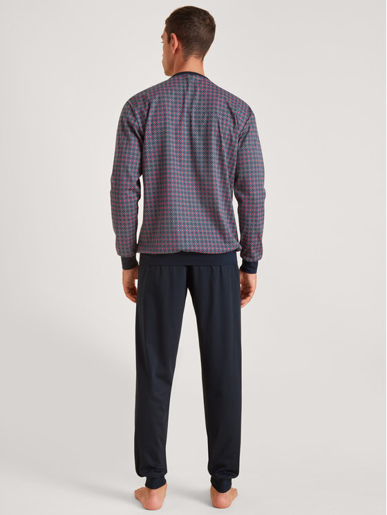 Calida Calida Pyžamo 42689 Tmavomodrá Regular Fit