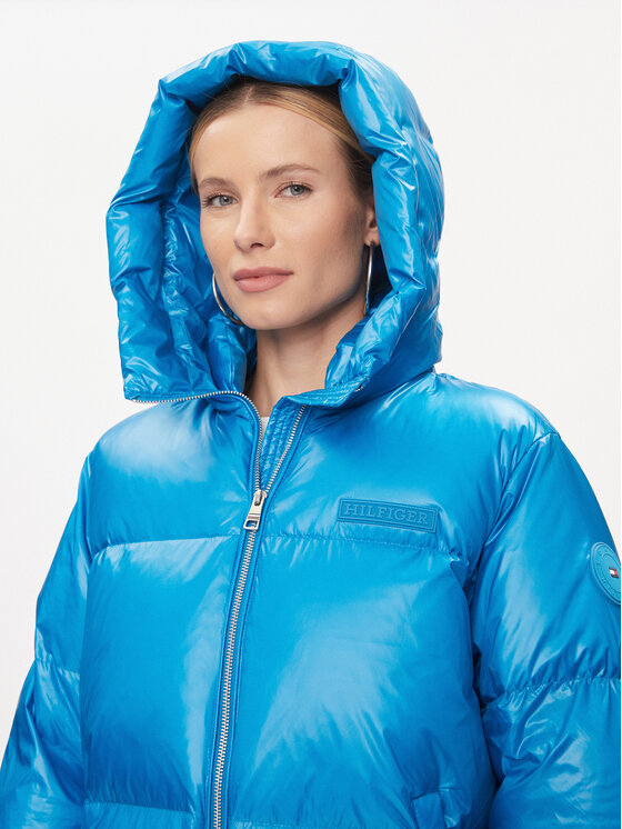 Tommy Hilfiger Tommy Hilfiger Kurtka puchowa New York Gloss WW0WW40836 Niebieski Relaxed Fit