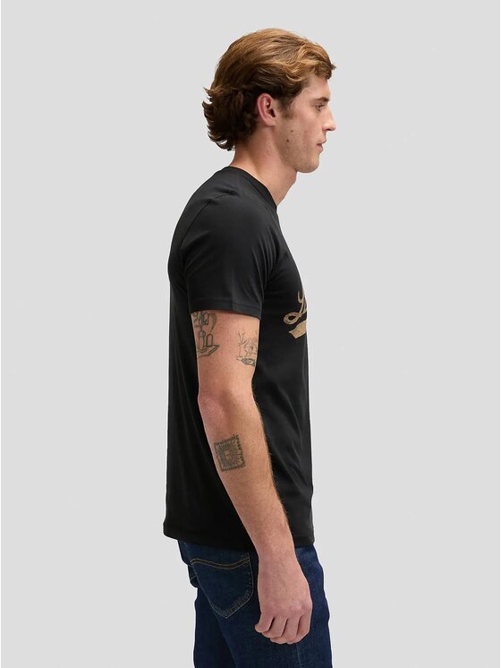 Lee Lee T-Shirt JEANS TEE Czarny Regular Fit
