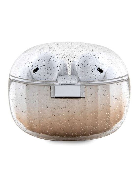 Guess Guess Zestaw prezentowy Słuchawki TWS Glitter Gradient Złoty