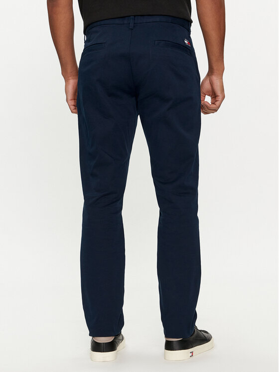 Tommy Jeans Tommy Jeans Chinosy Austin DM0DM19166 Granatowy Slim Fit