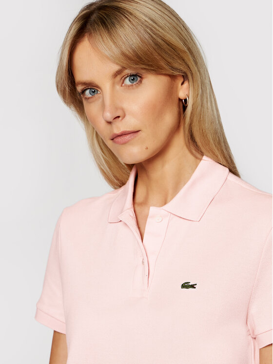 Lacoste Lacoste Тениска с яка и копчета PF7839 Розов Regular Fit