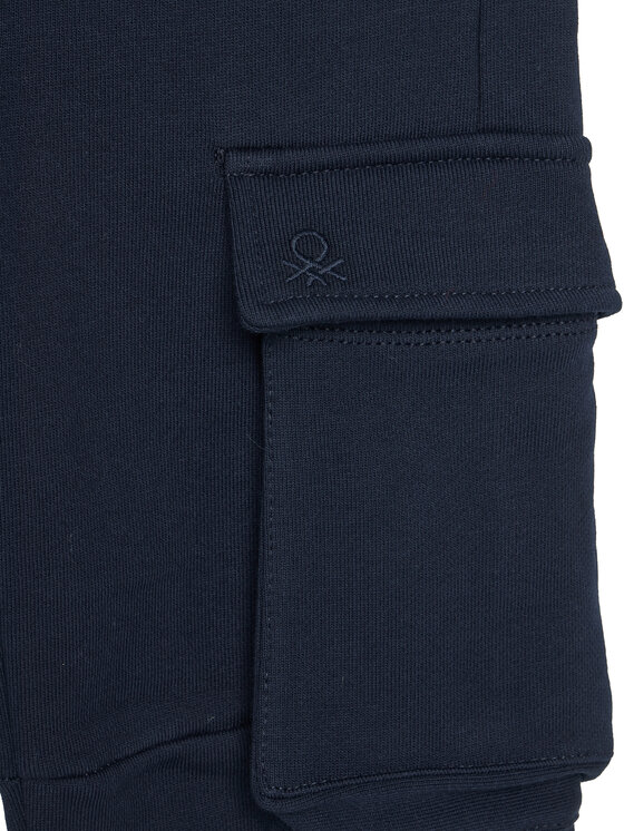 United Colors Of Benetton United Colors Of Benetton Spodnie dresowe 3UNICF066 Granatowy Regular Fit