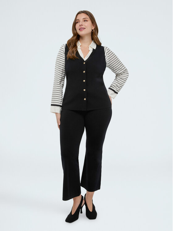 Fiorella Rubino Fiorella Rubino Pantaloni di tessuto P626L002327N033 Nero Flare Fit