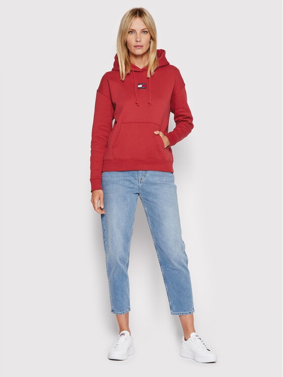 Tommy Jeans Džemperis Center Badge DW0DW10403 Vyšninė Relaxed Fit •  Modivo.lt