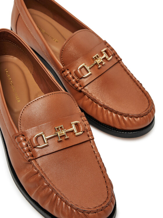 Tommy Hilfiger Tommy Hilfiger Мокасини Soft Leather Horsebit Loafer FW0FW08414 Оранжевий