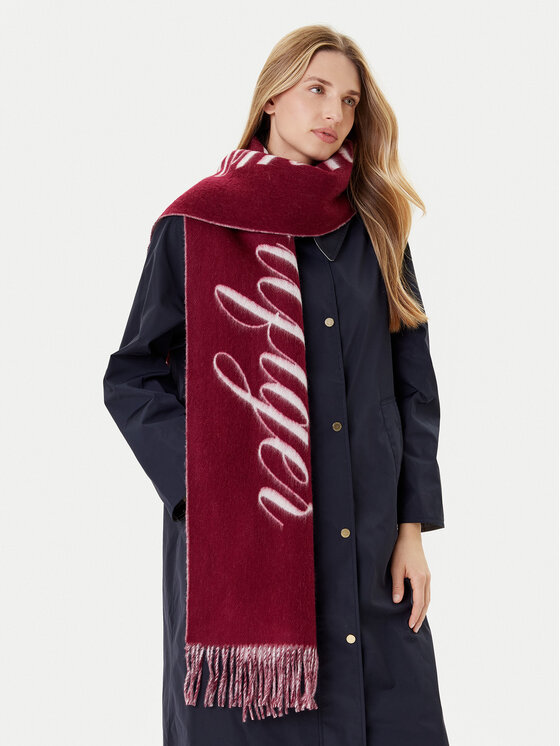 Tommy Hilfiger Tommy Hilfiger Šal Script Logo AW0AW17786 Tamnocrvena