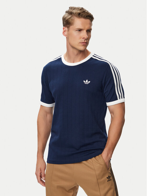 adidas adidas T-Shirt Drop Needle 3 Stripes Tee KS7448 Tmavomodrá Regular Fit