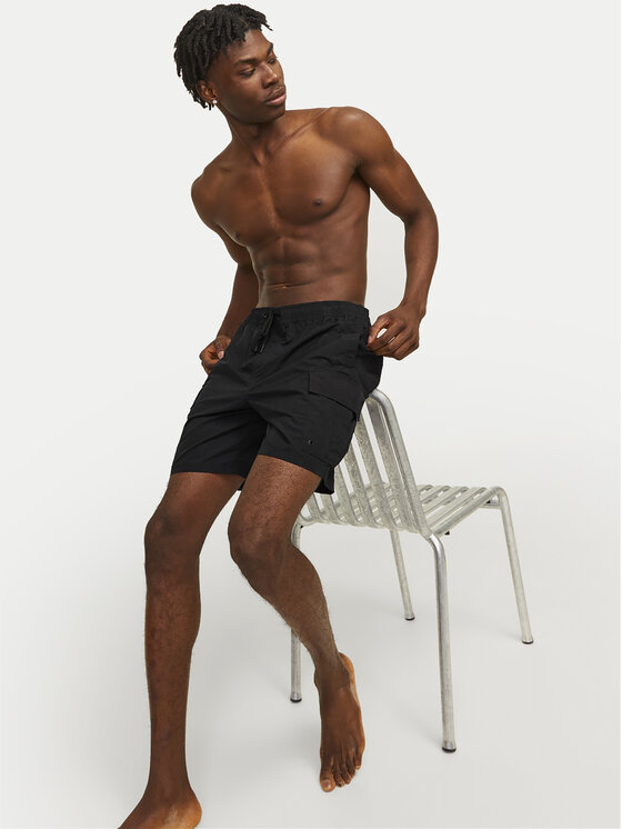 Jack&Jones Jack&Jones Плувни шорти Jpstfiji 12257214 Черен Regular Fit