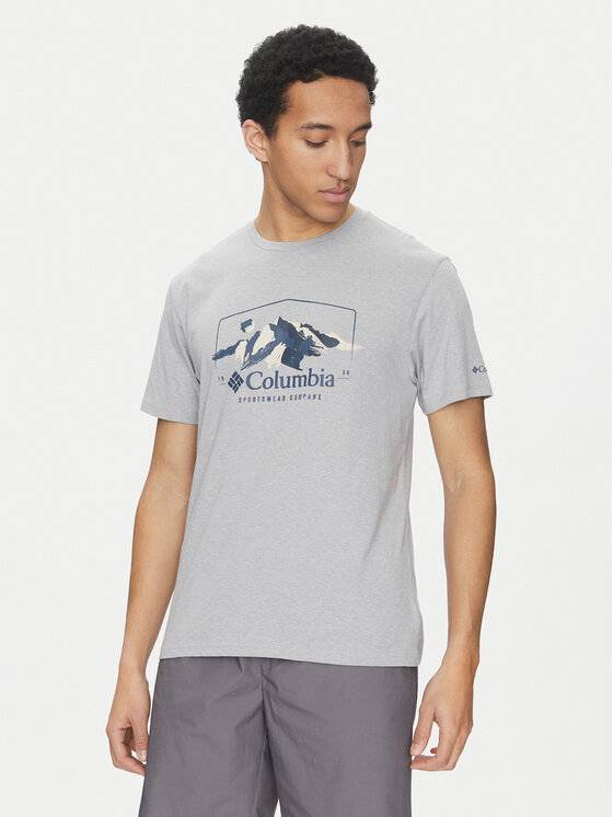 Columbia Tričko Path Lake II Graphic 1934814 Sivá Regular Fit