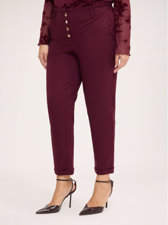 Fiorella Rubino Fiorella Rubino Pantaloni di tessuto P074L002491N036 Bordeaux Regular Fit