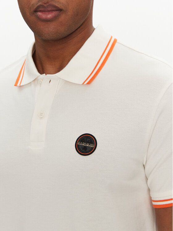 Napapijri Napapijri Poloshirt E-Macas NP0A4ID5N1A1 Weiß Regular Fit