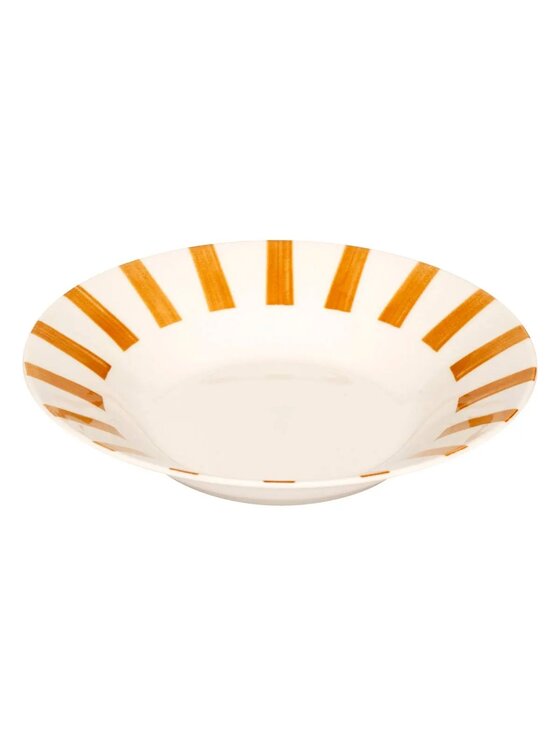 MIAhome MIAhome Komplet talerzy 6 szt. głębokich Cheri pomarańczowe Ø20,2 cm Biały