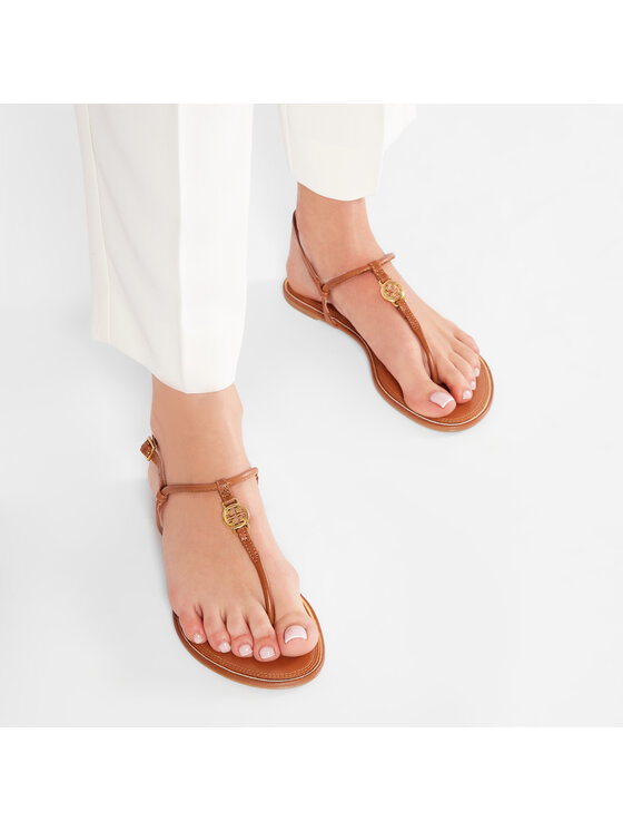 Tory Burch Tory Burch Σανδάλια Emmy Flat Sandal 63407 Καφέ