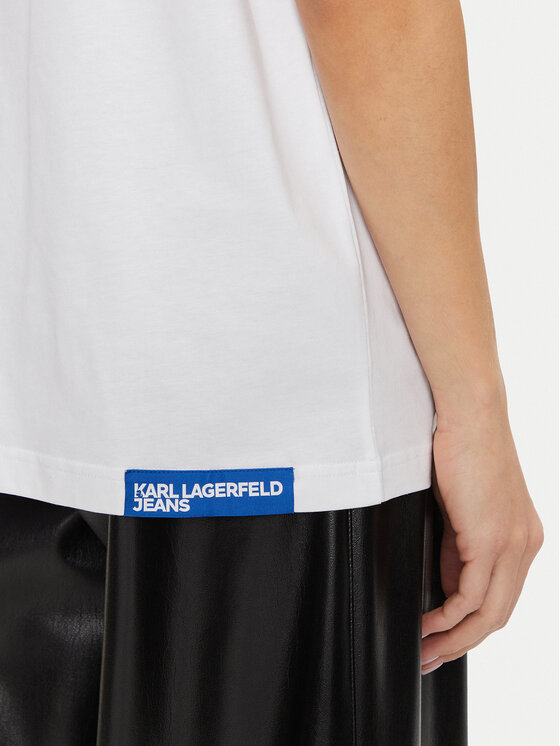 Karl Lagerfeld Jeans Karl Lagerfeld Jeans T-shirt 246J1706 Bijela Relaxed Fit